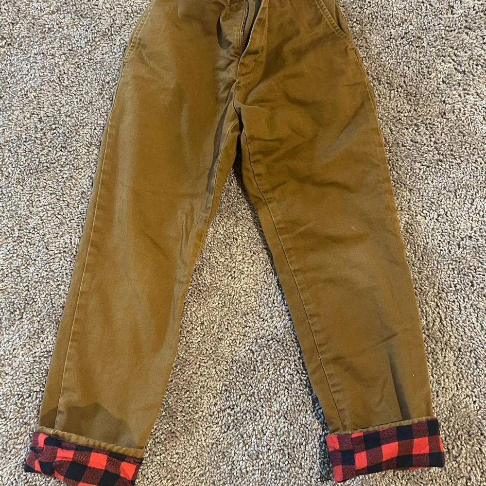 Light brown lined pants, youth boy CrewCuts